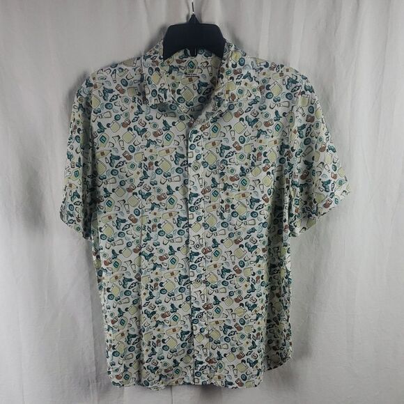 Age of Wisdom Men's Small Margarita Button Down Shirt - Picture 1 of 11